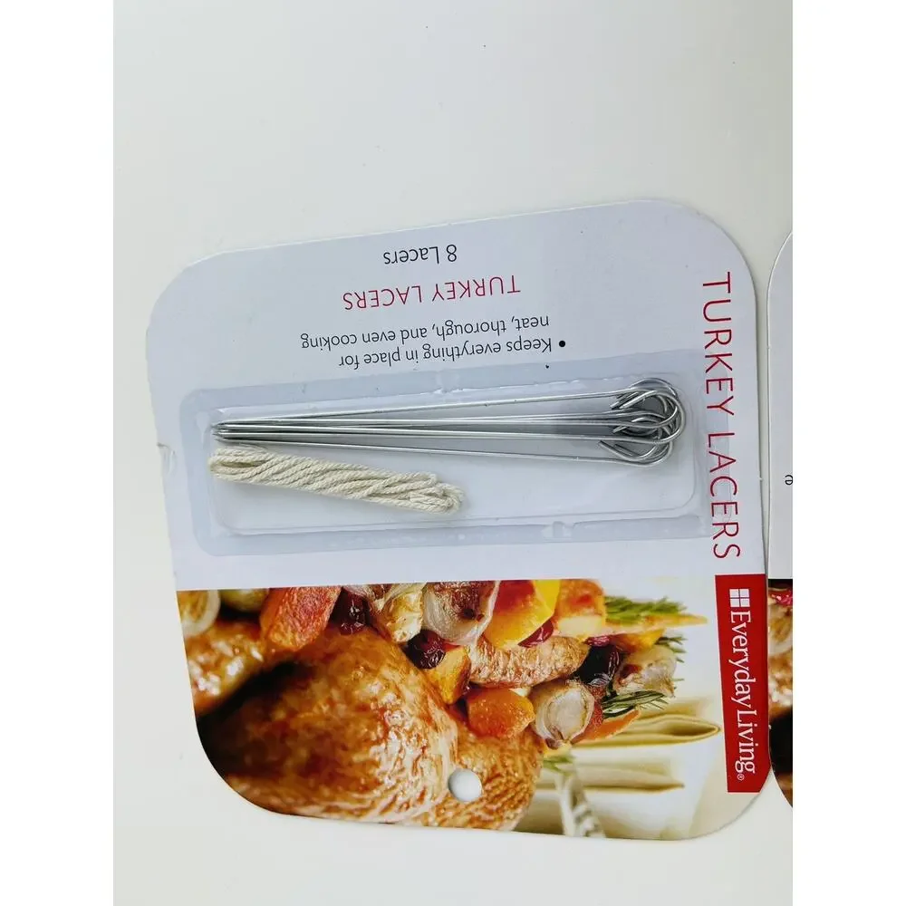 Everyday‎ Living Stainless Steel 1 Pack Turkey 8 Lacers & 2 Turkey Timers